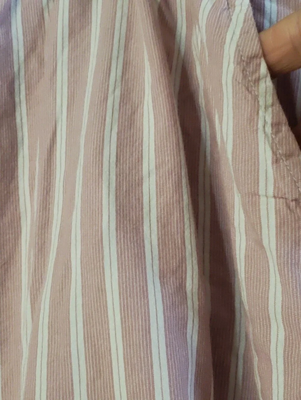 GAP BODY LARGE PJ SET PINK WHITE STRIPES.